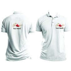 Embroidered Polo T-shirt - White design