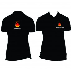 Embroidered Polo T-shirt - Black