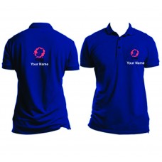 Embroidered Polo T-shirt - Blue