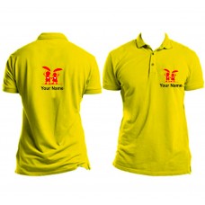 Embroidered Polo T-shirt - Yellow